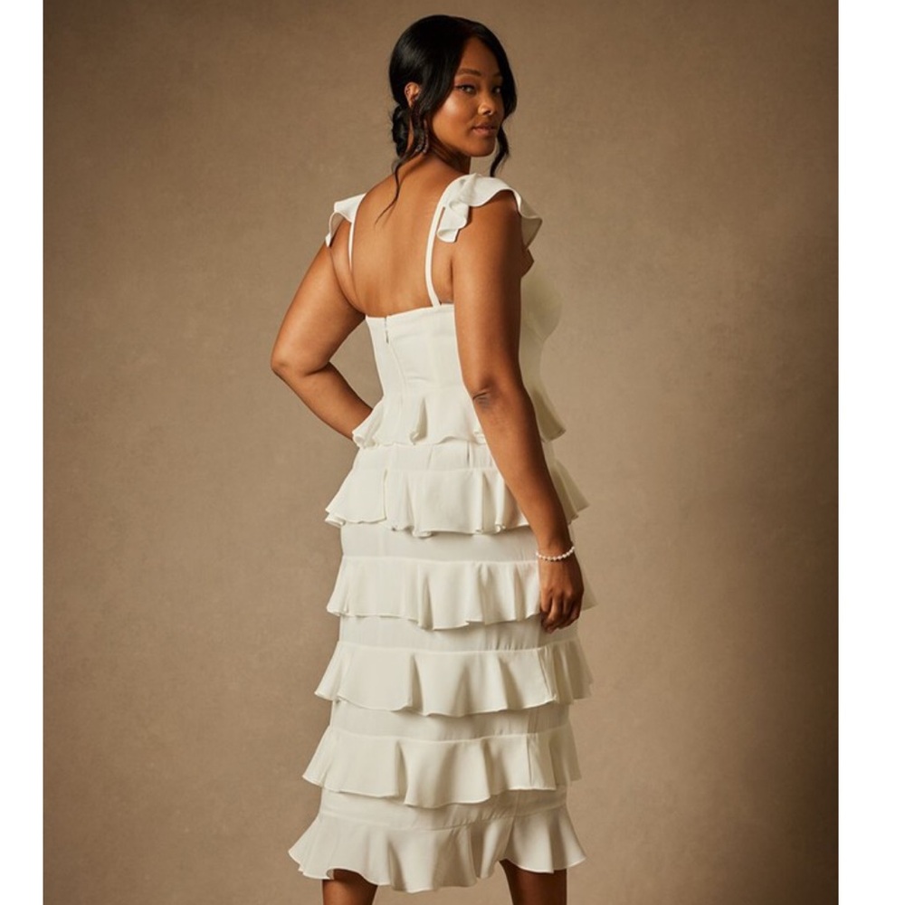Bridal by ELOQUII Corseted Tiered Dress! Super cute for a bridal shower!